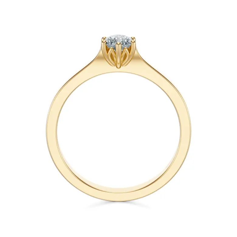 Pierścionek zaręczynowy złoty z diamentem AJPZ_097